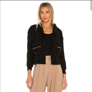NWT Young Fabulous & Broke Fara Black Convertible Utility CROP Jacket S, L $194